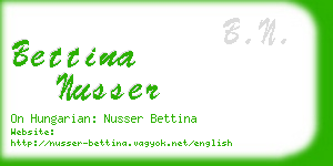 bettina nusser business card